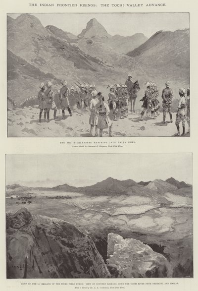 De opstanden aan de Indiase grens, de Tochi Valley Advance door Henry Charles Seppings Wright